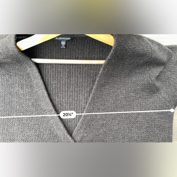 Eileen Fisher Women’s Cardigan Sweater Size Medium Brown Cashmere Wool - Picture 7 of 9